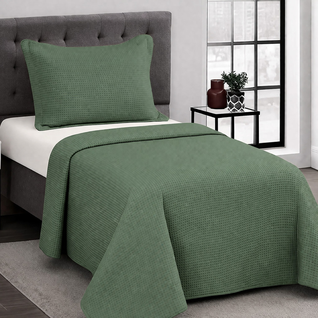 Colcha Solteiro Camesa Bullet 2 Peças Cobre Leito Matelassê 160x230 Macia Lavável