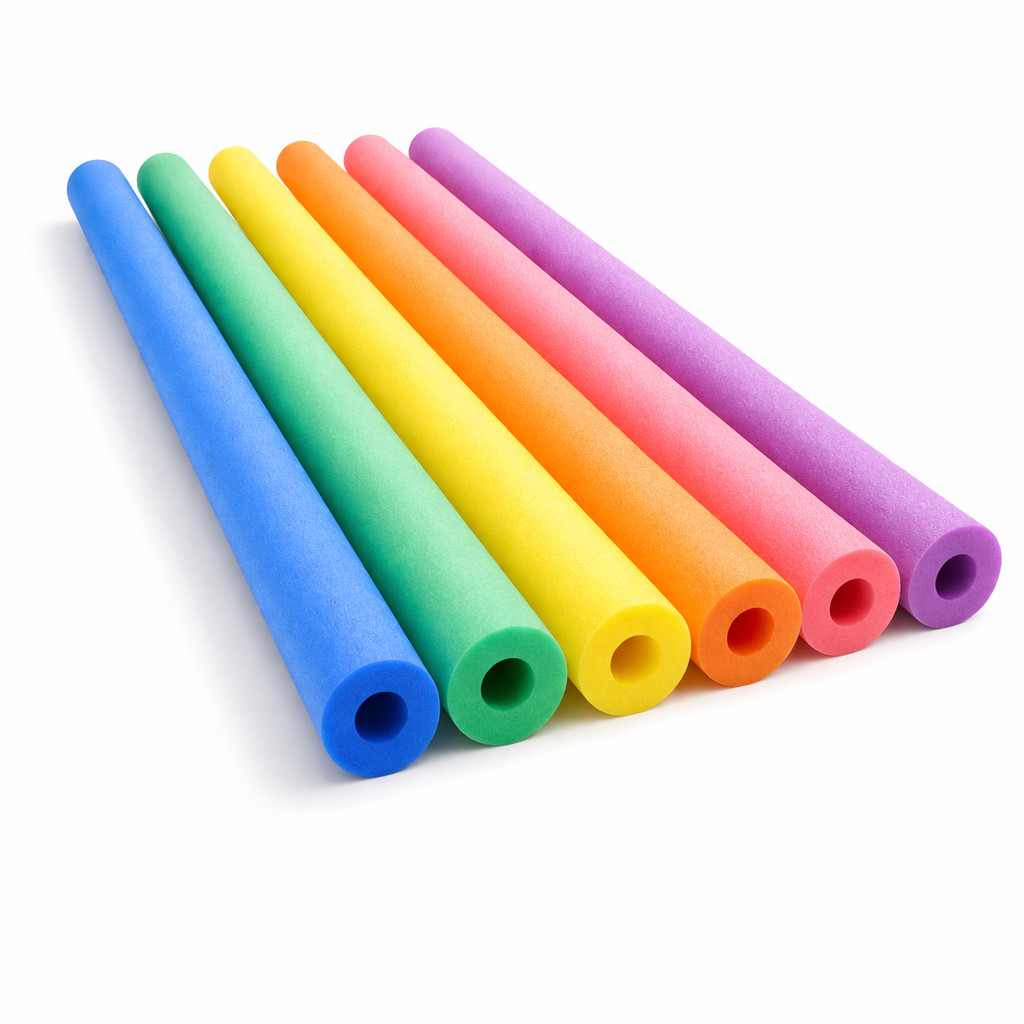 Kit 6 Boia Espaguete Macarrão Piscina Natação Flutuador Furo Multicor