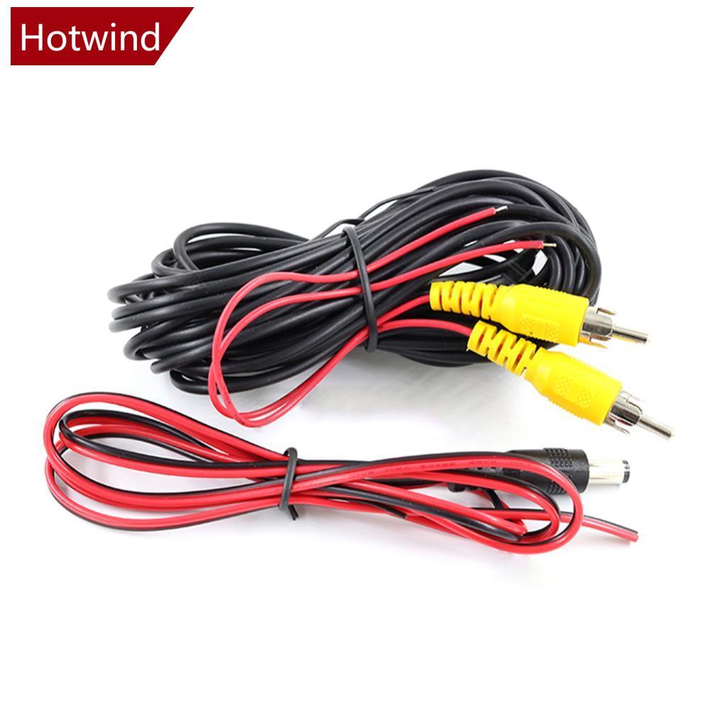HOTWIND 6M RCA Cabo De Vídeo AV Extensão Fio Chicote Com Adaptador Alimentação ADC Para Câmera Visão Traseira Do Carro B
