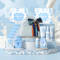 LAIKOU Milk Skincare Gift Set 16 Unidades Com Soro Clareador Creme Para Os Olhos Facial Bálsamo Labial Limpador Folha De