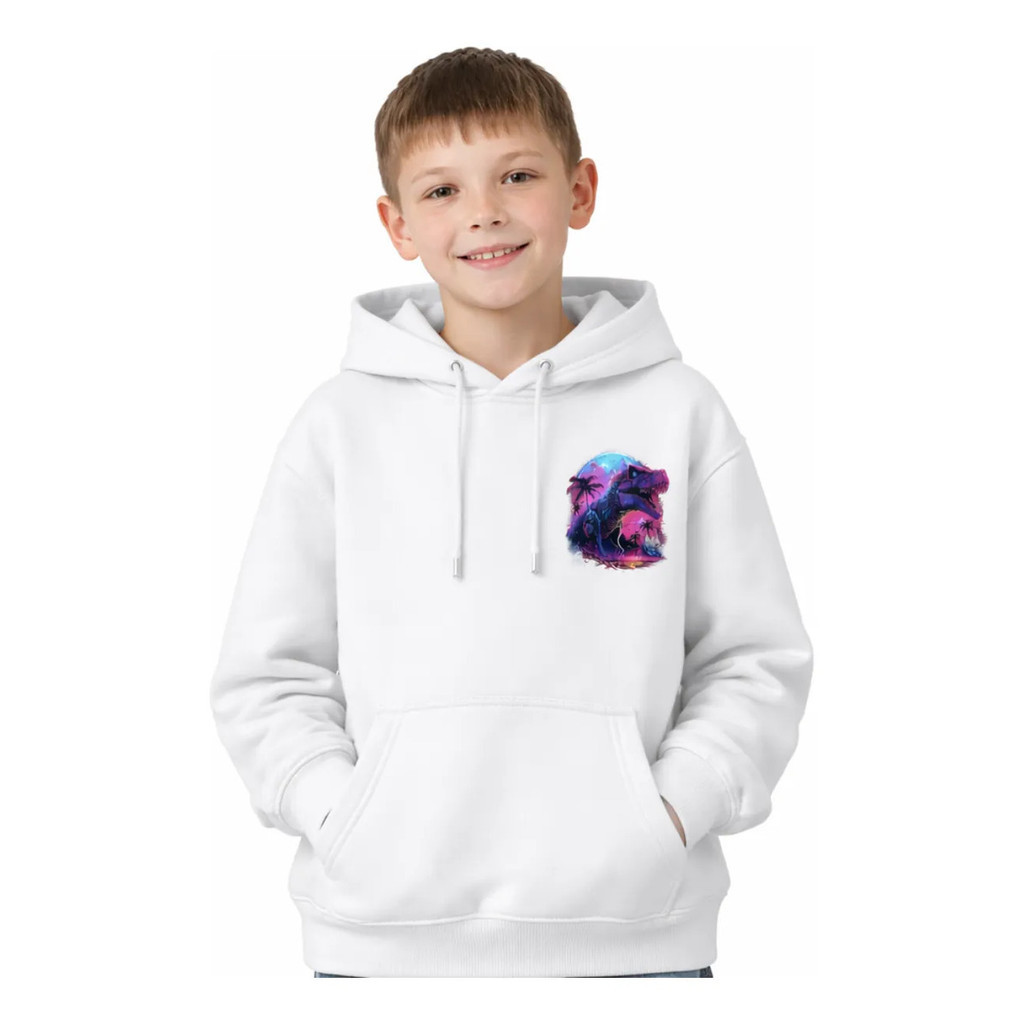 Moletom Masculino Infantil e Juvenil Estampado Dinossauro  Algodão Envio Rápido