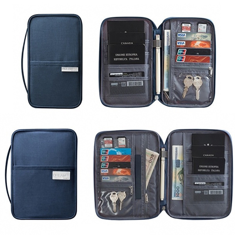 Porta-passaporte, carteira, bolsa de armazenamento de documentos, bolsa de viagem à prova d'água PX0J