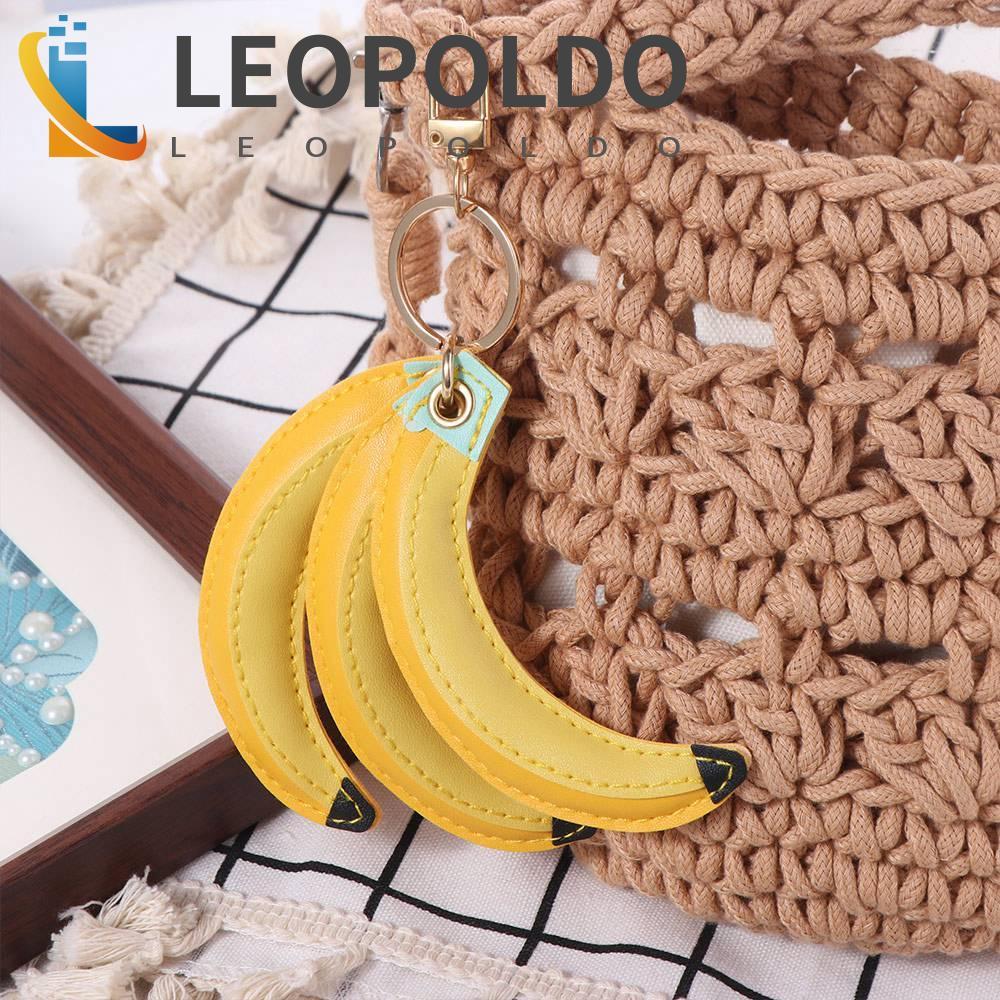 Pingente De Couro PU LEOPOLDO , Acessórios Para Bolsa De Banana , Chaveiro De Frutas Simulação