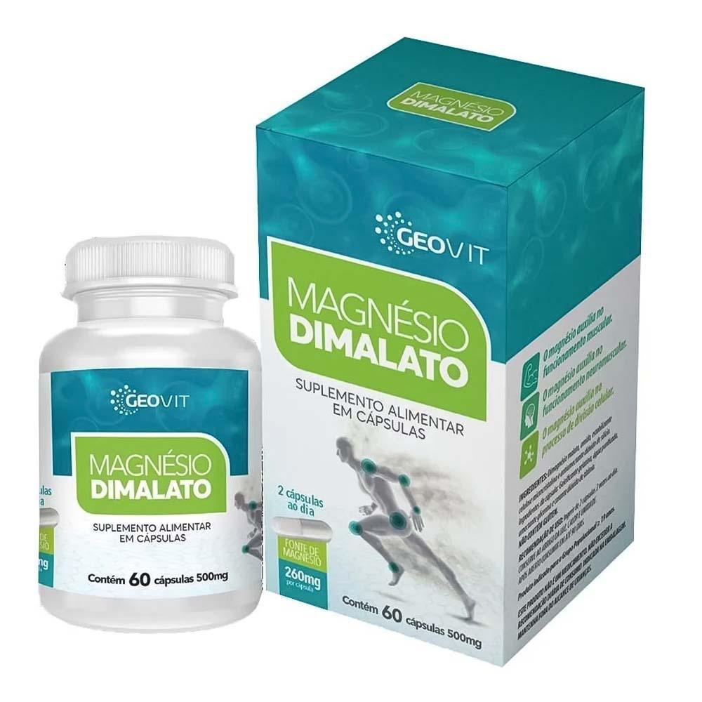 MAGNÉSIO DIMALATO SUPLEMENTO ALIMENTAR 600MG COM 60 CÁPSULAS