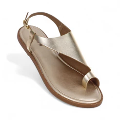 Sandália Rasteira Anacapri Tira Irregular Dourado - Feminino