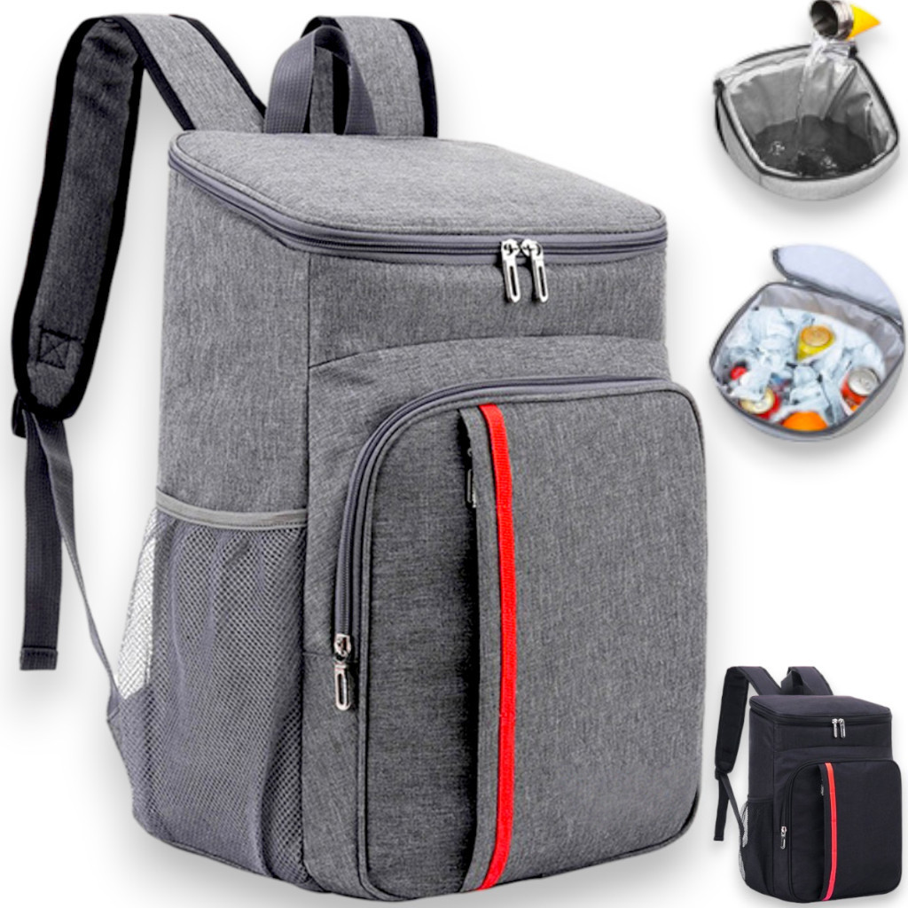 Mochila Térmica Cooler Capacidade 23L Impermeável Portátil Piquenique Quente Frio ref Yobel