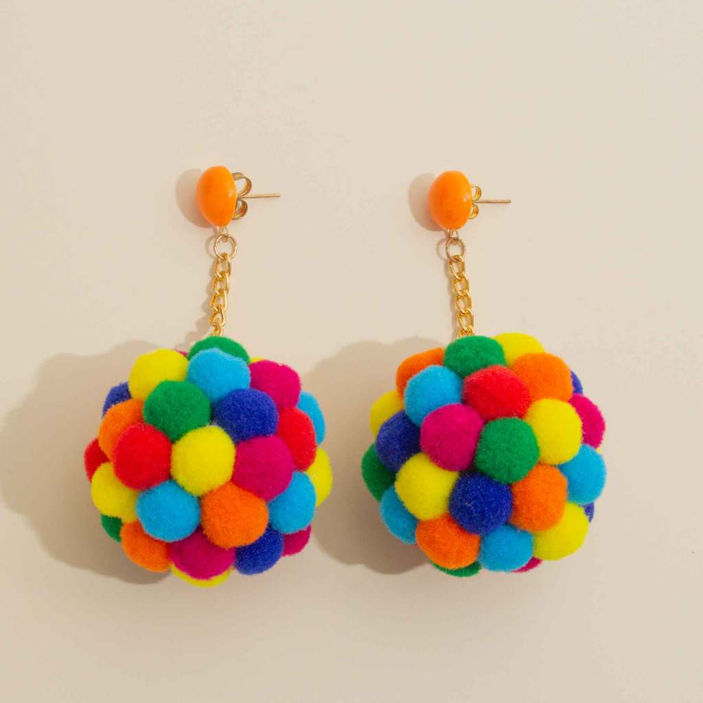 Brincos de Bolas Coloridas: Onde Comprar | BuscaProdutos