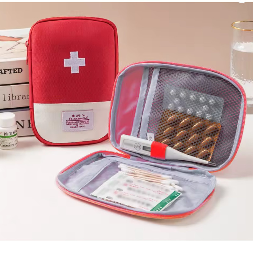 Imagem Kit de Primeiros Socorros Japonês Organizador Médico Portátil Bolsa de Emergência Necessaire Médica