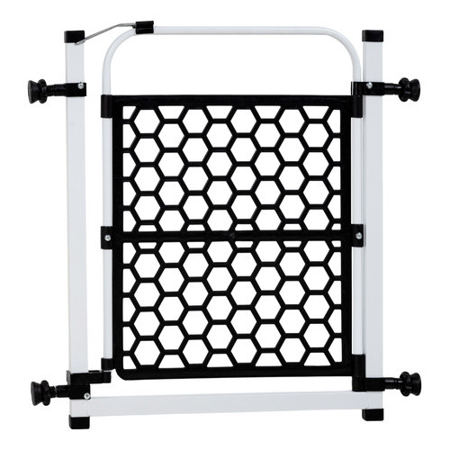 Portão Compacto Para Pets E Bebês (78cm Á 83cm) Pet Útil Preto