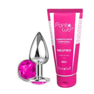 Plug Anal Aço Inox + Lubrificante Intimo SEX SHOP em Oferta na Shopee