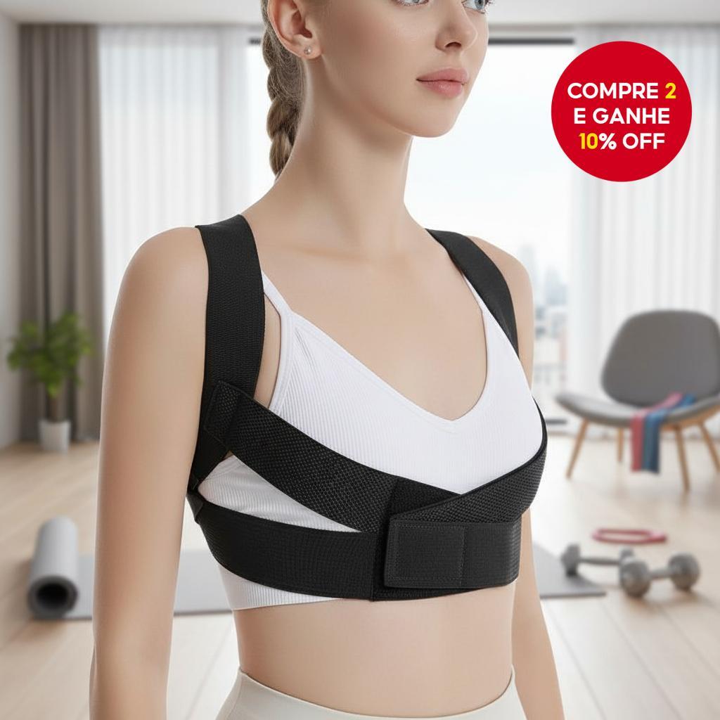 Cinto de Suporte para as Costas com Design Ajustável para Correção de Corcunda