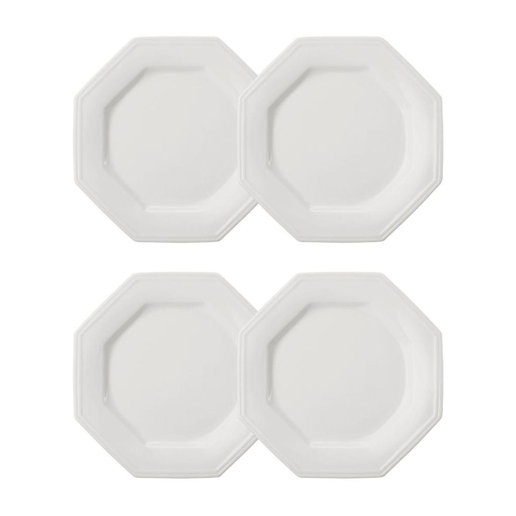Jogo 4 Pratos Rasos Prisma Brancos 28 cm Porcelana Schmidt em Oferta na Shopee