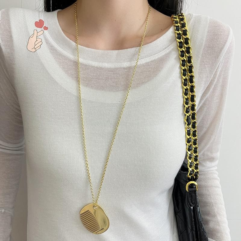 [PEBR] Joias Da Moda Personalidade Temperamento Pingente Colar Para Mulheres 2024 Tendência Novos Acessórios De Design D
