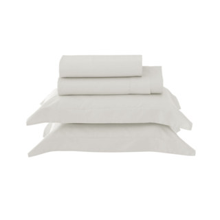 Jogo De Cama 300 Fios Satinée Kacyumara Off White em Oferta na Shopee