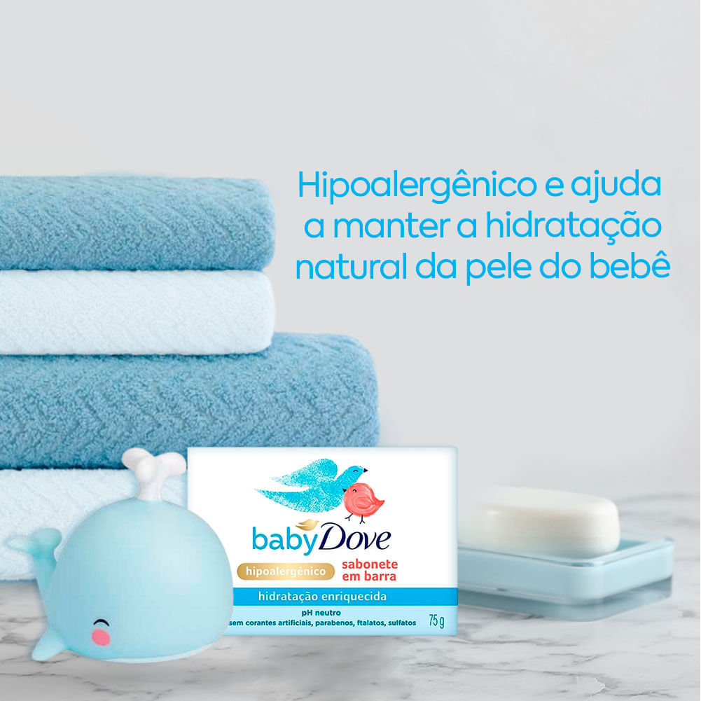 Detalhes do Sabonete Em Barra Baby Dove Hidratação Enriquecida 75g