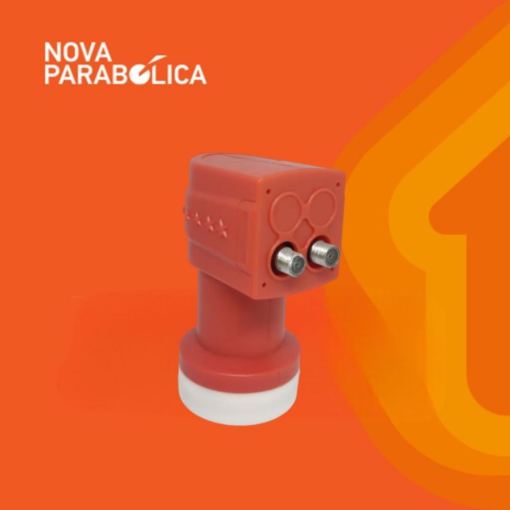 Lnbf Duplo Universal Ku Vivensis Digital 2 Pontos saídas Alto Ganho HD Para 2 TV Nova Parabólica