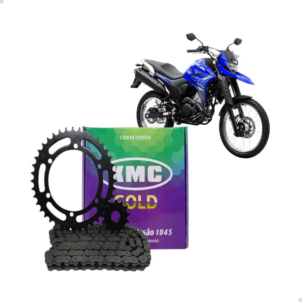Kit Relação KMC GOLD XTZ 250 Lander 2009 á 2020 C/ Retentor