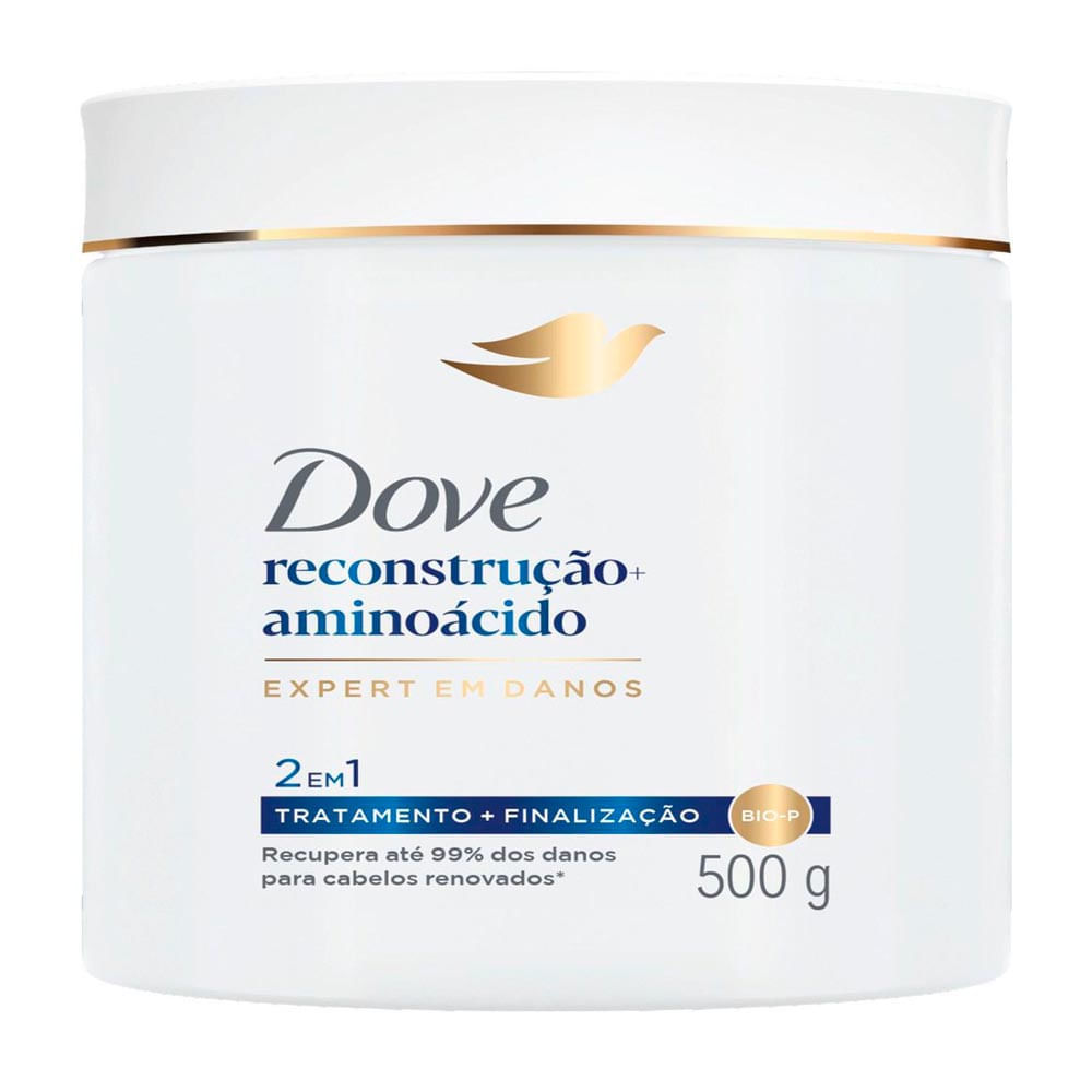 Máscara Tratamento e Finalização 2 em 1 Dove Reconstrução e Aminoácido Expert em Danos 500g