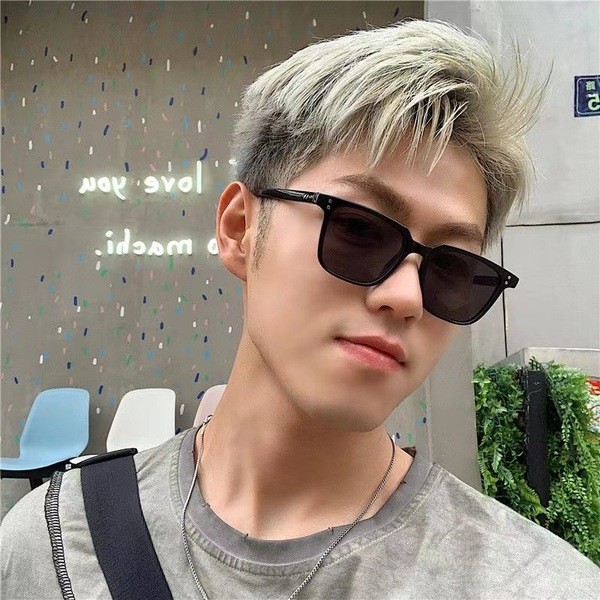 oculos de sol óculos feminino de sol óculos de sol quadrado feminino Versão coreana Retro oceano amarelo óculos de sol m