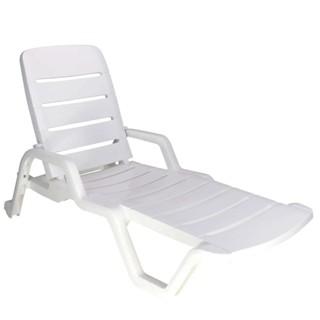 Espreguiçadeira em polipropileno 4 posições branca - Leblon - Tramontina em Oferta na Shopee