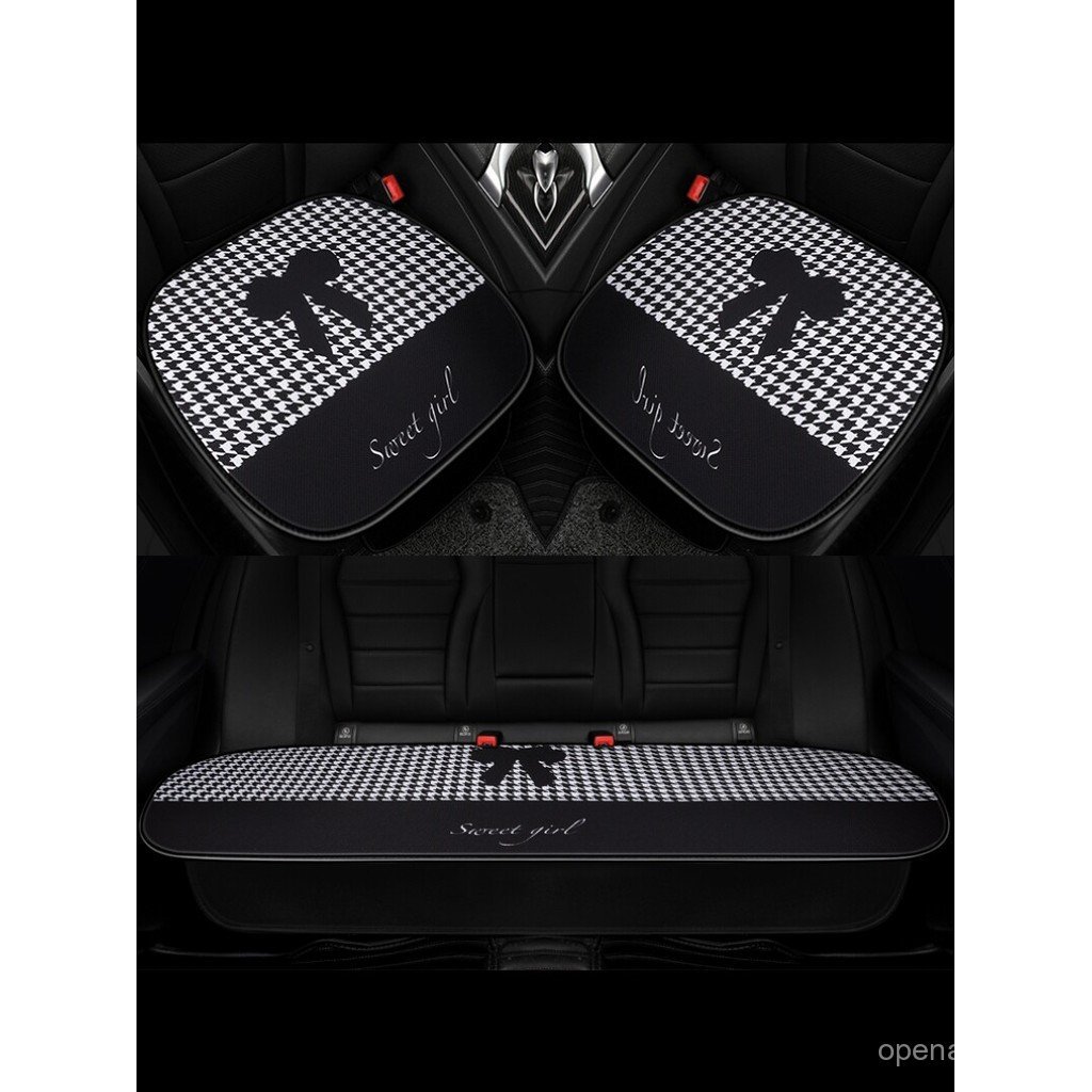 Almofada de assento de carro com desenho animado, peça única, estilo de verão, sem encosto, conjunto de três peças, univ