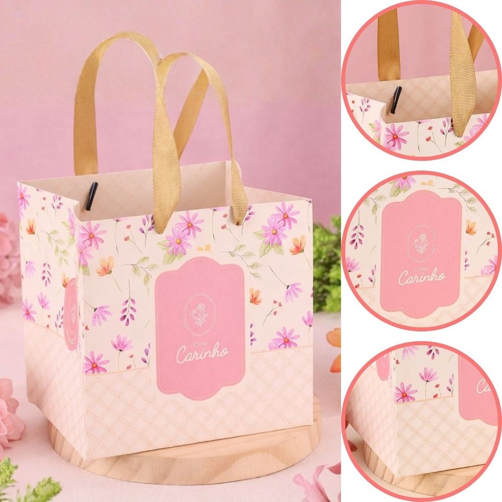 10 SACOLA MÉDIA CHARMOSA 4054 ( MÃES E NAMORADOS OUTLET ) em Oferta na Shopee