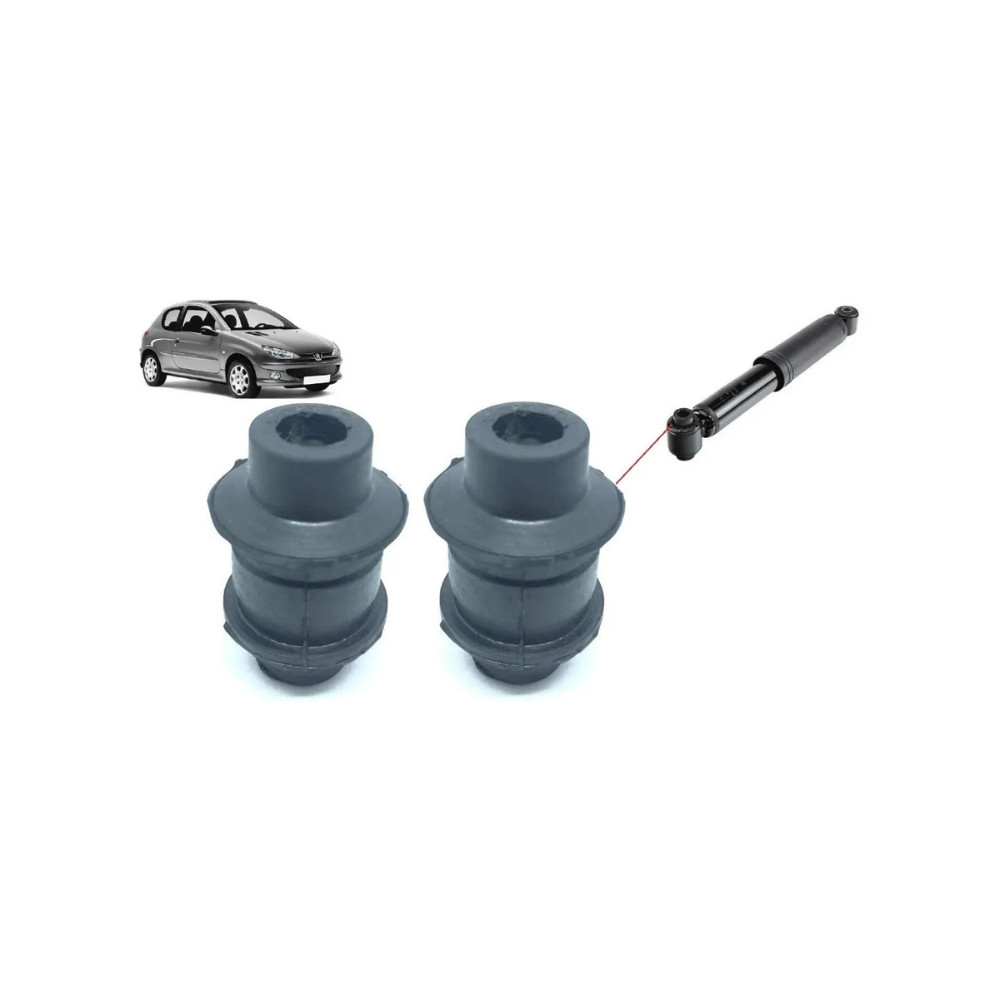Bucha Do Amortecedor Traseiro Peugeot 206 207 Hoggar - Par