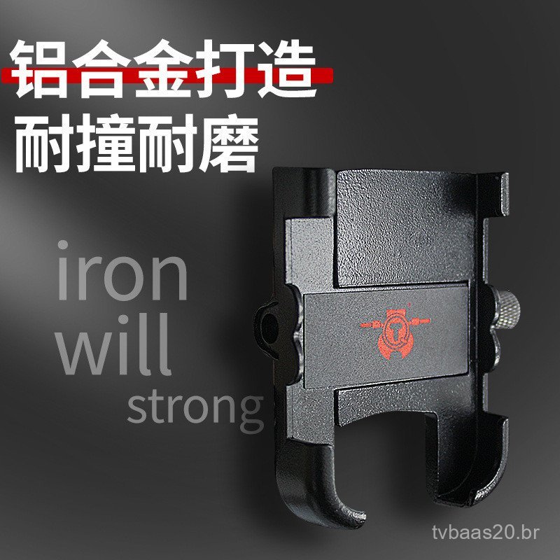 Carregador de celular 2A para motocicleta, suporte de celular em liga de alumínio, suporte de navegação à prova d'água p