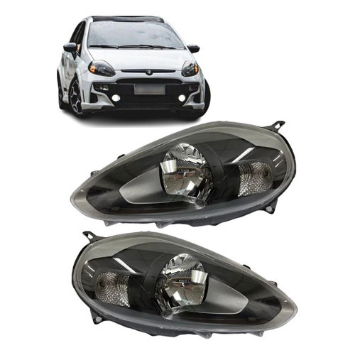 Par Farol Máscara Negra Original Fiat Punto 51900005/06
