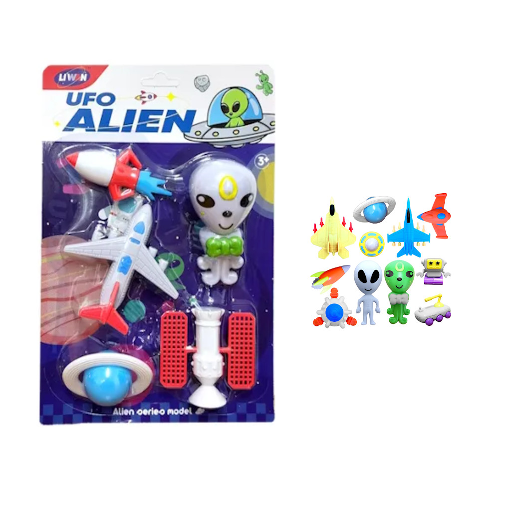 Kit Brinquedo Espaço Et Ufo Nave Espacial  Aliens Satélites