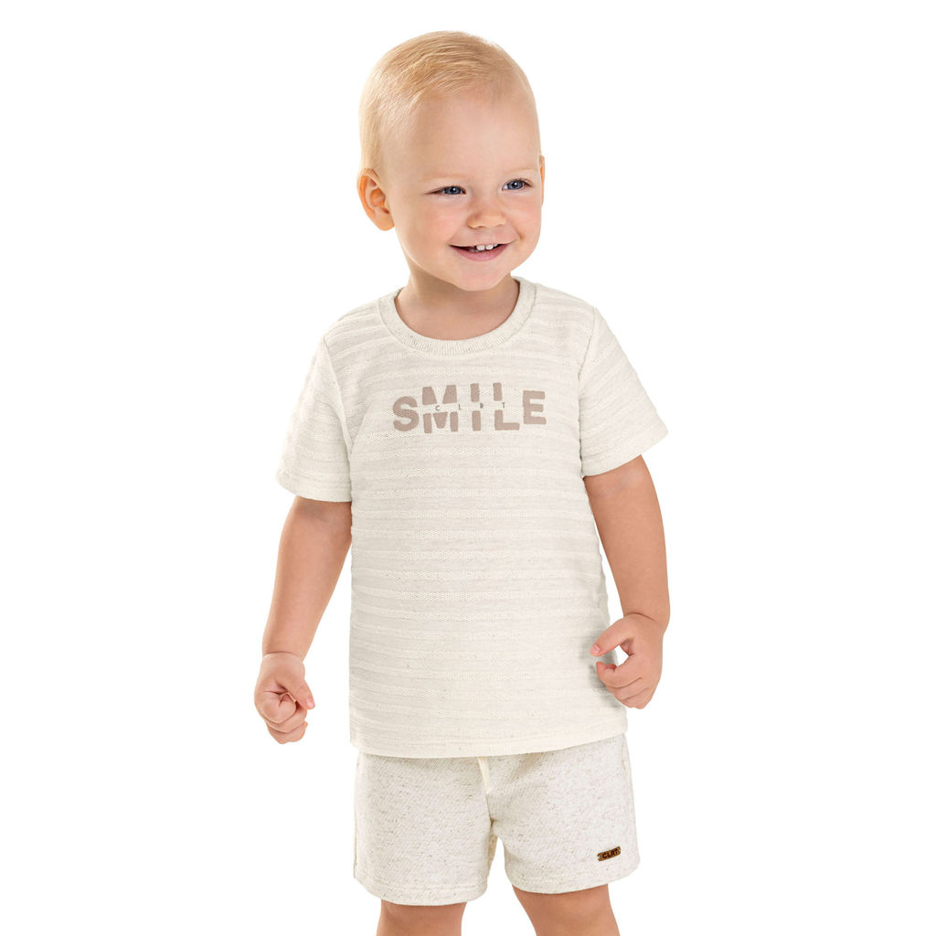 Conjunto Bebê Menino Listras Smile Colorittá Bege em Oferta na Shopee