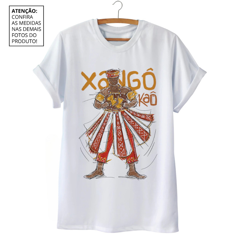 Camiseta Cria De Orixá Xangô Kaô Ana Paula BBB Umbanda Candomblé Camisa Unissex 100% Algodão