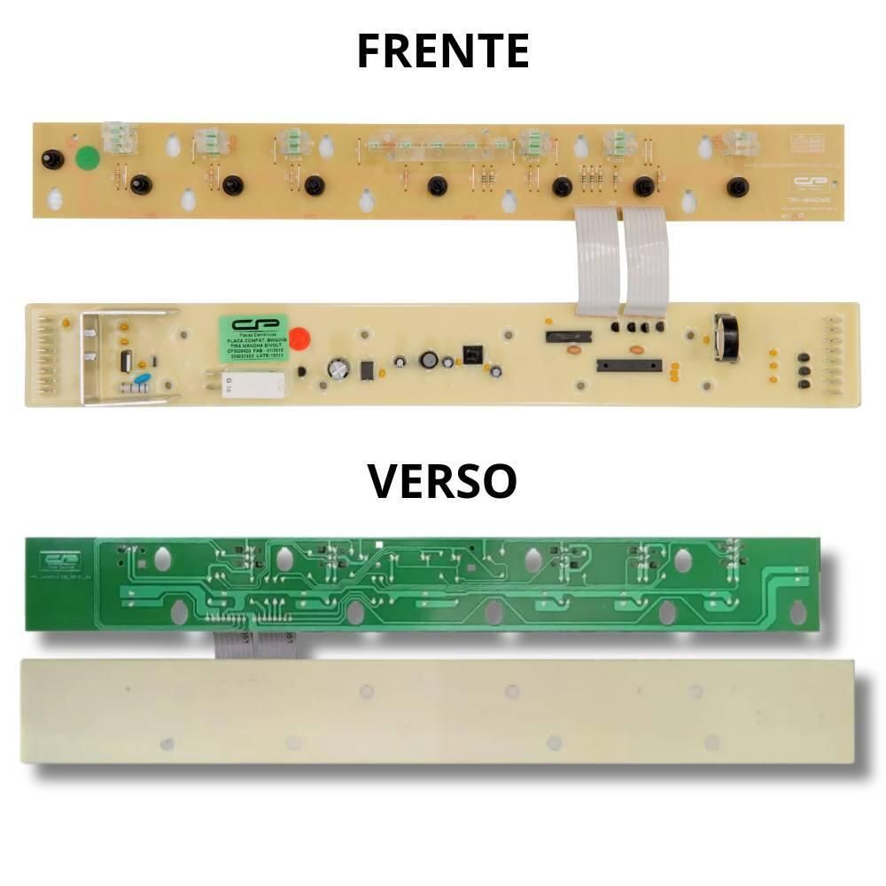 Placa controladora digital compatível com lavadoras Brastemp BWQ22D, BWT08A, BWQ24B tira mancha - Bivolt