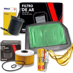 Kit de Filtros + Vela Ngk Cb 300f Twister (Filtro de Óleo + Filtro de Ar + Filtro de Combustível + Vela Ngk)