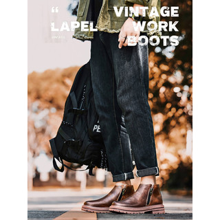 Tamanho 37 Botas Masculinas De Couro Genuíno Chelsea Botas Masculinas Com Zíper Martin Botas Masculinas Estilo Britânico