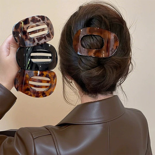 2/3/4 peças de presilhas de cabelo com estampa de leopardo - estilo vintage - presilhas de boca de peixe - presilhas de 