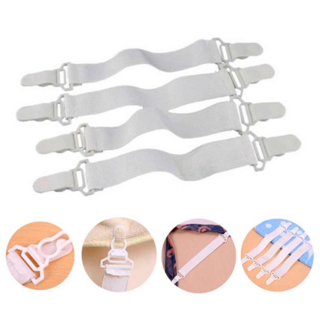 Kit Com 4 Prendedores Para Lençol Elástico Fixador de Cama Antideslize