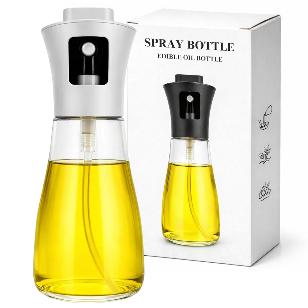 Borrifador Spray Azeite 180ml Vidro Air Fryer Pulverizador Óleo Vinagre Cozinha Econômico Reutilizável