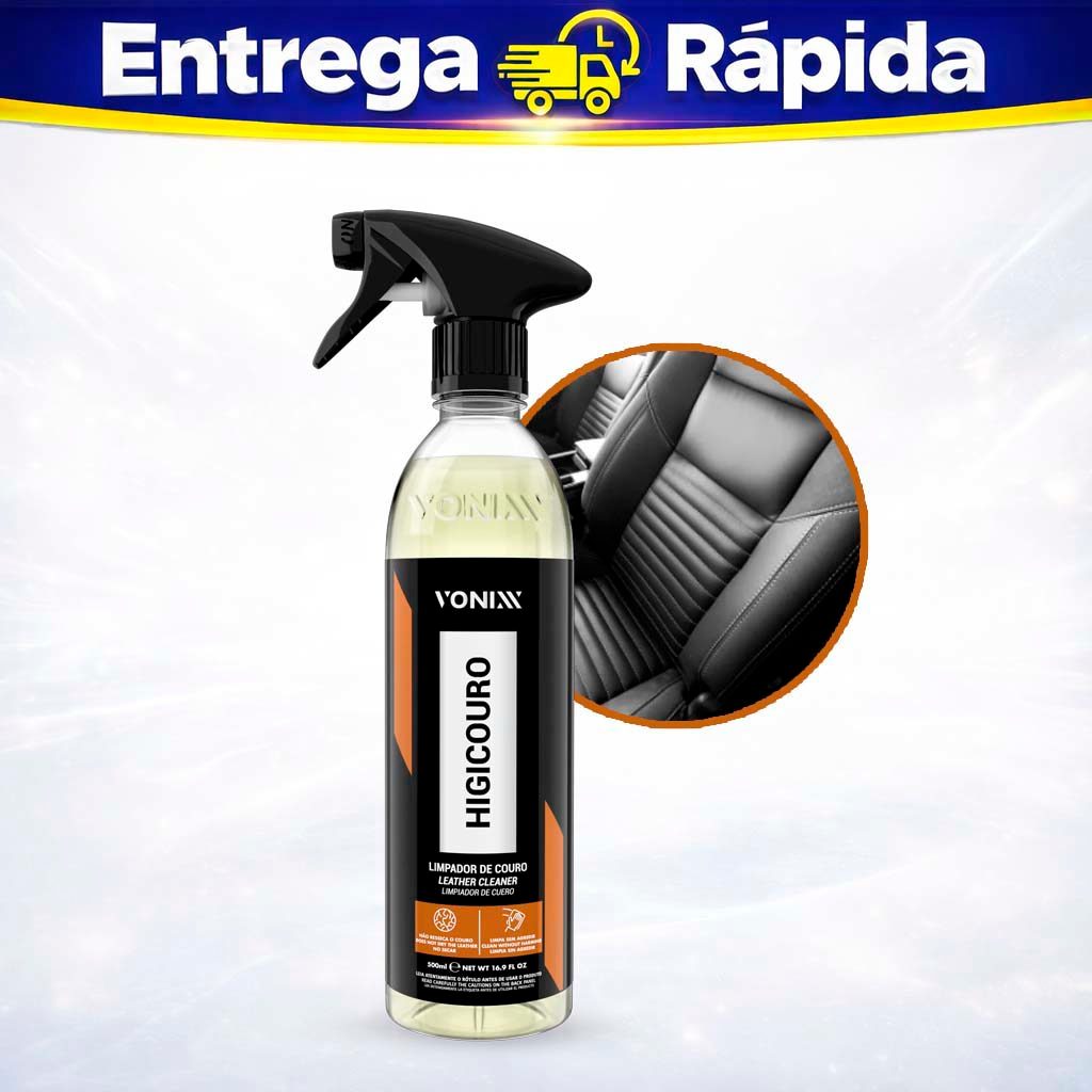 Limpador De Couro Higicouro Limpa E Higieniza 500ml Vonixx