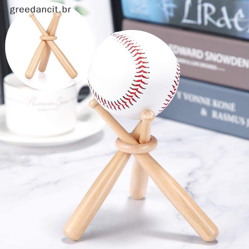 Mini bastão de madeira redondo e sólido com argola, pode ser usado como bastão de beisebol, logotipo XSJ5