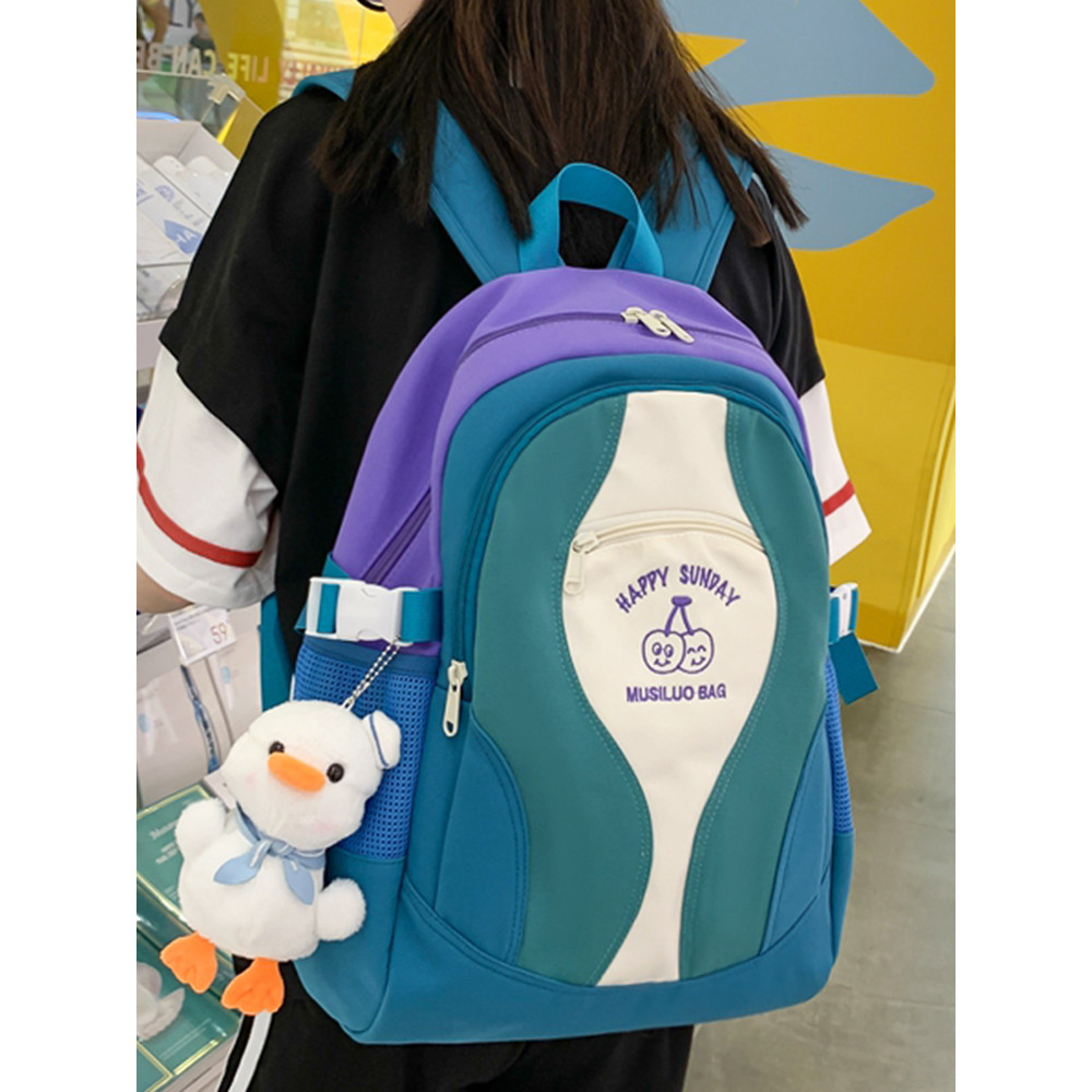 Nicho contraste cor mochila feminina estudante do ensino médio saco de escola de alto valor menina estudante da escola p