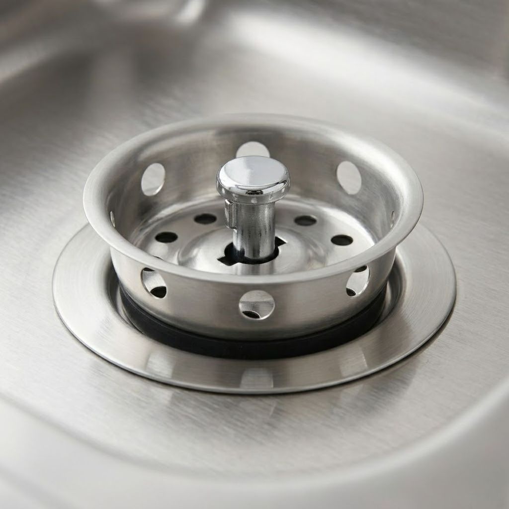 Cesto Ralinho de Pia em Inox Válvula Americana 3.1/2 Pol 50mm Cestinho Higiênico Removível Modelar — imagem 2 de 2