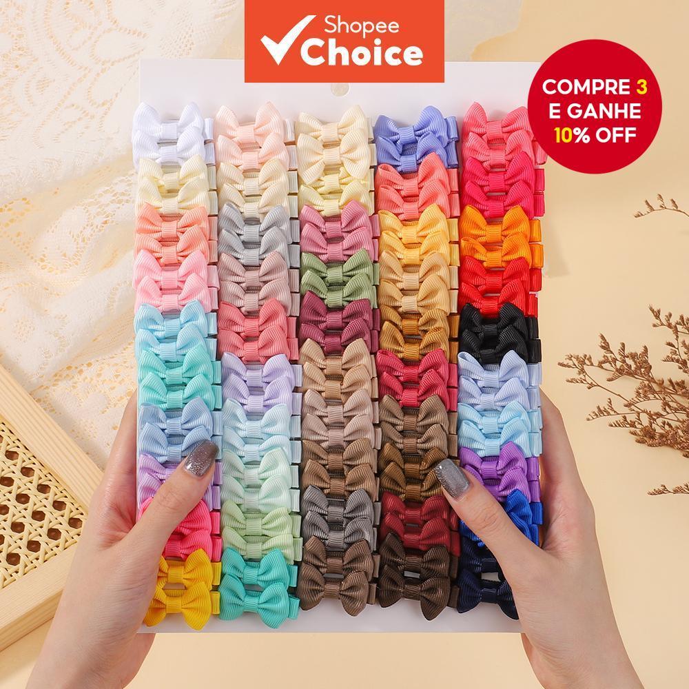 30 Peças De Grampos De Cabelo Com Laço Macaron – Presilhas Forradas Cobertura Total Para Meninas , Bebês , Crianças , Pe
