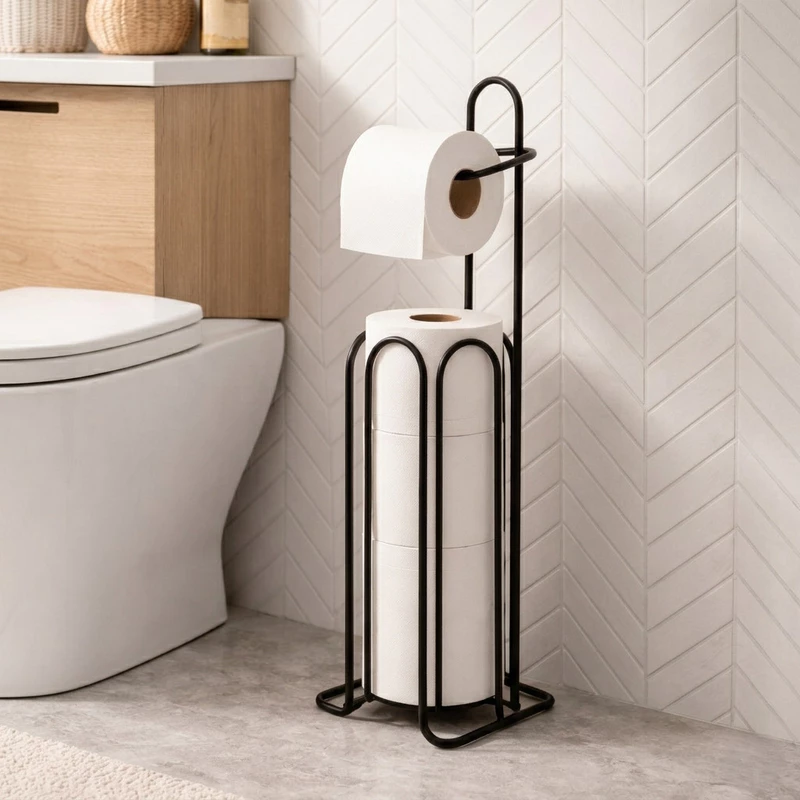 Suporte Premium de Papel Higiênico - 77% OFF! 🛁