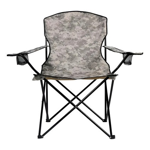 Cadeira Dobravel Camping Kala Comfort Plus 150kg Camuflado Com Apoio