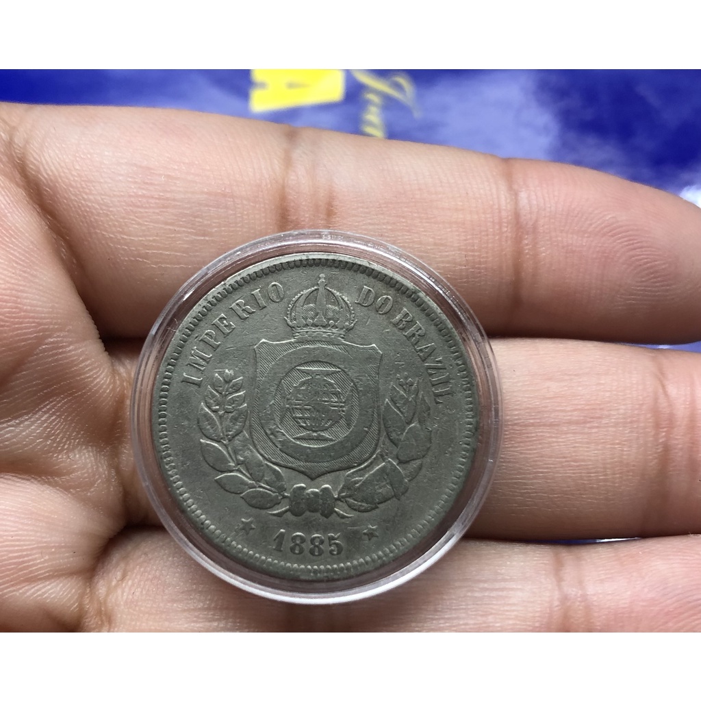 Moeda 100 Reis Império Do Brasil 1885 Para Sua Coleção Moeda Rara