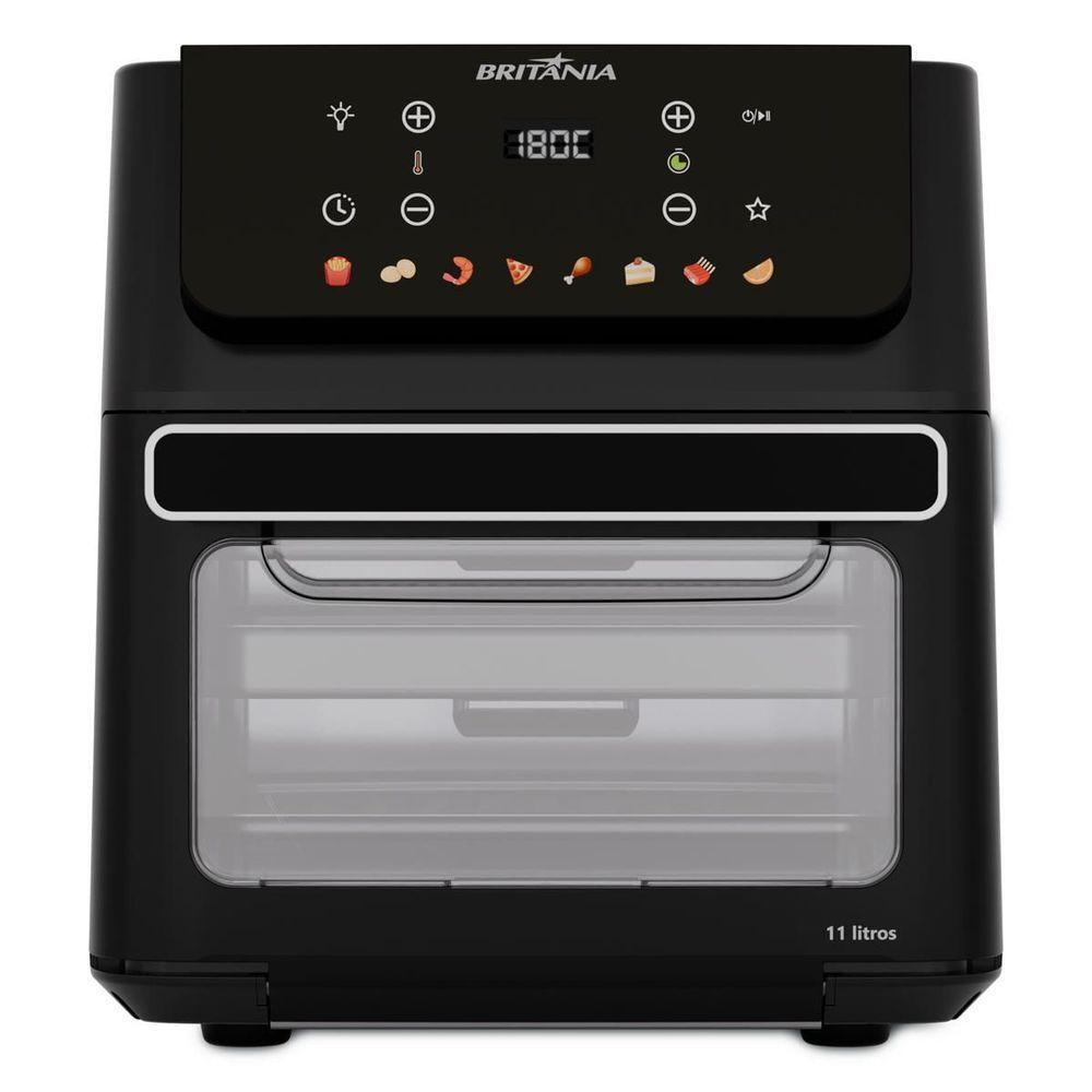 Air Fryer Britânia BAF11A 11L 1800W com Painel Digital e Timer Preto 110V