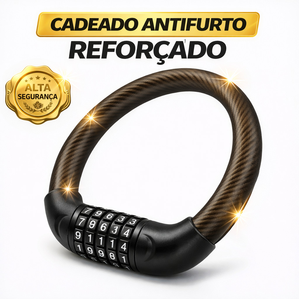 Cadeado com Combinação Numérica 4 Dígitos Proteção para Bike Moto e Portão em Oferta na Shopee