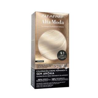 Tintura Alta Moda Color Sem Amônia 9.1 Louro Clarissimo Cinza em Oferta na Shopee