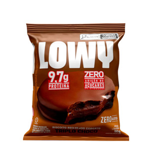 Biscoito Recheado Triplo Chocolate Lowy-  50g em Oferta na Shopee